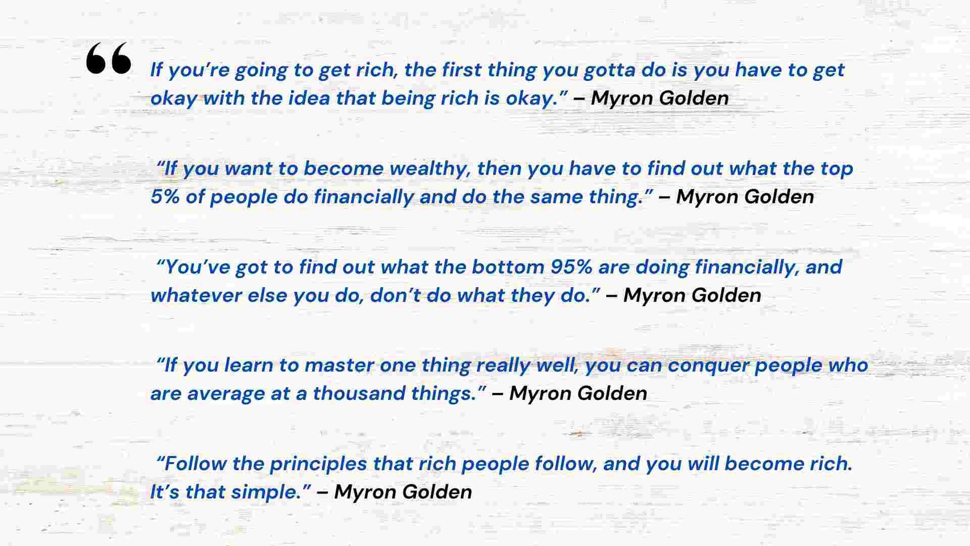 myron golden quotes